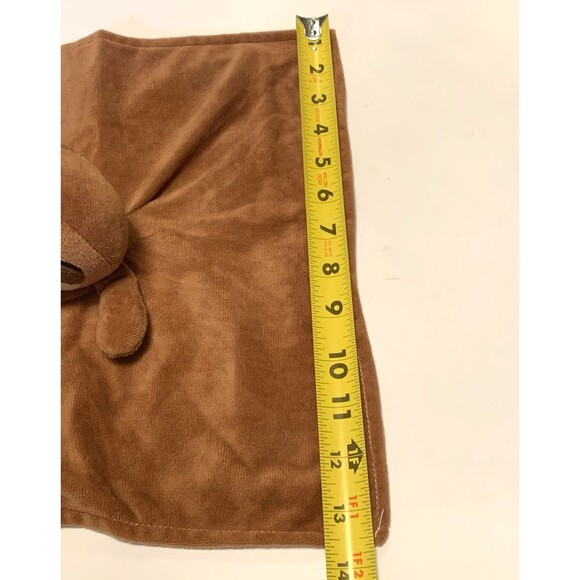 Fiesta Sloth Rattle Blanket Plush Brown Baby Blankie Lovey Satin Feel Back - Picture 8 of 8